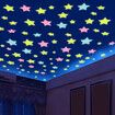 Glow-in-the-Dark 3D Stars for Kids Room, Fluorescent Luminous Stickers, Home Wall or Ceiling Decor 100pcs