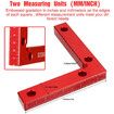 90 Degree Positioning Squares, 4.7 x 4.7 Inch, Aluminum Alloy, Right Angle Clamps, Woodworking Tool (2 Pack)