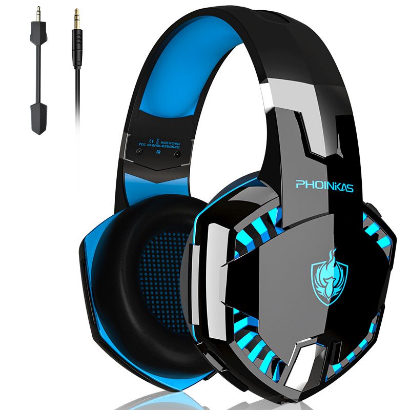 Wired and Wireless Gaming Headset, Surround Sound PC Headset, Head Mounted, Bluetooth Compatible