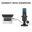 RGB Condenser Microphone Stand Gaming Live Streaming Professional Type-C USB Mic for PC iPhone iPad Android Smartphone