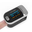 Fingertip Pulse Oximeter Blood Oxygen SpO2 Sports and Aviation RR respiratory rateCol.White Grey