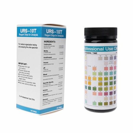 100Counts Urinalysis Reagent Strips 10 Parameters Urine Test Strip Leukocytes, Nitrite, Urobilinogen, Protein, pH