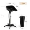 Medium Salon Basin Portable Hair Wash Hairdressing Washing Shampoo Bowl Sink High Gloss Adjustable Height