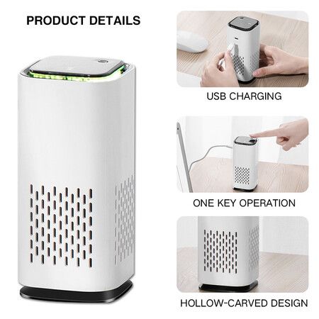 USB Household Air Purifier Anion Air Purification Activated Carbon Air Freshener Ionizer Cleaner Dust Cigarette Smoke Remover For car