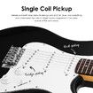 Melodic 39 Inch Electric Guitar with Bonus Amplifier Full Size Black and White