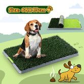 Pet Dog Grass Toilet Pee Pad Indoor Puppy Potty Training Mat Patch with Removable Tray