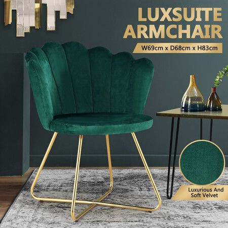 green modern armchair