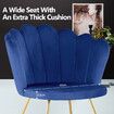 Luxsuite Armchair Dining Lounge Chair Single Velvet Accent Sofa Modern Furniture Navy Blue