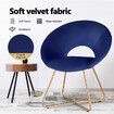 Luxsuite Armchair Velvet Dining Chair Single Lounge Sofa Accent Modern Furniture Navy Blue 4pcs