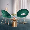 Luxsuite Dining Chair Velvet Lounge Armchair Single Sofa Accent Modern Furniture Green 4pcs