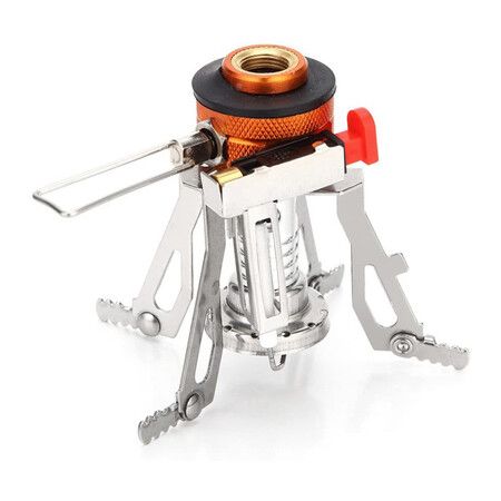 Portable Camping Stoves Backpacking Stove with Piezo Ignition Stable Stand Windproof Camp Stove for Outdoor Camping Hiking Cooker