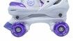 SizeM Kids Teens Roller Skates Adjustable 4 Sizes 4 Light Up Wheels For Size33-37 Col.Purple