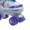 SizeM Kids Teens Roller Skates Adjustable 4 Sizes 4 Light Up Wheels For Size33-37 Col.Purple