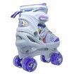 SizeM Kids Teens Roller Skates Adjustable 4 Sizes 4 Light Up Wheels For Size33-37 Col.Purple