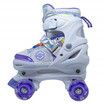 SizeM Kids Teens Roller Skates Adjustable 4 Sizes 4 Light Up Wheels For Size33-37 Col.Purple