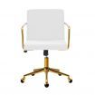 Velvet Office Chair Executive Fabric Computer Chairs Adjustable Work Study White