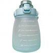 1400ml Cute Water Bottle with Stickers Straw Big Belly Cup Sports Bottle for Water Jug Children Kettle Color Green with random stickers and accessories