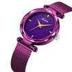 Women's Quartz Watch with Stainless Steel Strap Col.Purple