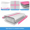 Inflatable Air Track Gymnastics Floor Tumbling Mat with Electric Air Pump Pink 5x1x0.2m