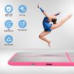 AirTrack Inflatable Air Track Gymnastics Tumbling Floor Mat with Electric Pump Pink 3x1x0.1m