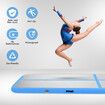 AirTrack Inflatable Air Track Tumbling Floor Gymnastics Mat with Electric Pump Blue 3x1x0.1m