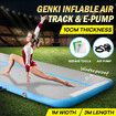 AirTrack Inflatable Air Track Tumbling Floor Gymnastics Mat with Electric Pump Blue 3x1x0.1m