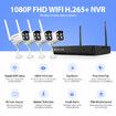 1080P Security Camera Set CCTV Wireless Home Outdoor Surveillance System Full HD 4 Channel WiFi NVR