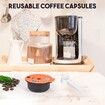 Reusable Coffee Capsule Pods Cups, Reusable Coffee Filter Machine with Coffee Spoon, Brush (60ML)