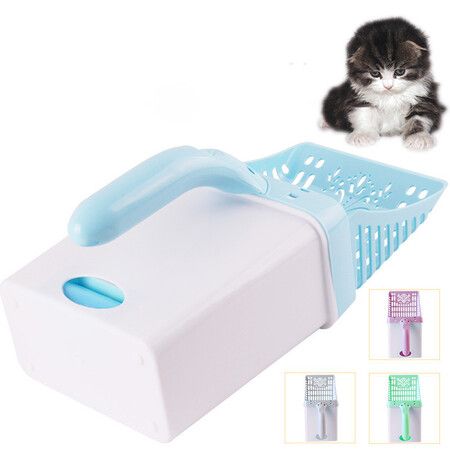 Cat Litter Shovel Pet Litter Sifter Hollow Neater Scoop Dog Sand Cleaning Cats Litter Pet Neater Scooper Cats Tray box Scoopers Color Blue
