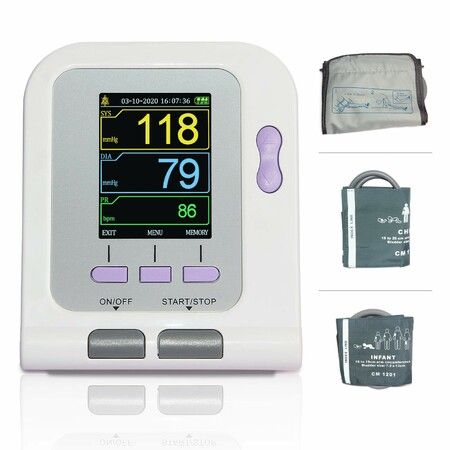 Automatic Upper Arm Blood Pressure Monitor 3 Modes 3 Cuffs Electronic Sphygmomanometer With Software FDA cert.