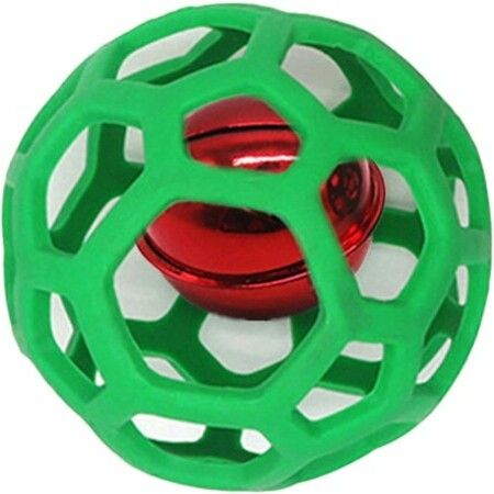 Dog Hollow Ball Toy Dog Accessories Dog Puppy Hollow Bell Tennis Ball Chew Scratch Playing Training Molar Pet Toy (Green)