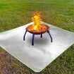 Fire Pit Mat Fireproof Grill Mat Protect Your Deck, Patio, Lawn or Campsite from Popping Embers (100x100cm)