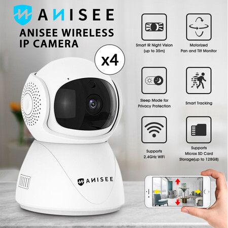 1080P Security Camera WIFI Home Surveillance System IP PTZ CCTV Spycam Outdoor x4