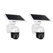 PTZ Security Camera CCTV Solar Wifi 2.0MP Home Spycam Surveillance System Outdoor Waterproof with Battery x2