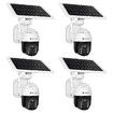 PTZ Security Camera CCTV Solar Wifi 2.0MP Home Spycam Surveillance System Outdoor Waterproof with Battery x4