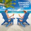 Neader Occasional Adirondack Chair Reclining Folding Outdoor Lounging Furniture Blue x2