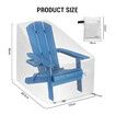 Neader Occasional Adirondack Chair Reclining Folding Outdoor Lounging Furniture Blue x2