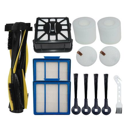 Replacement Parts for Shark IQ RV101AE (RV1001AE) RV1010AE IQ R101 (RV1001) RV2001AE RV1005AE RV1012AE Robot Vacuum Cleaner, Accessory Kit (1 Main Brush, 2 Filters, 4 Side Brushes, 1 Filter & 1 Pre-Motor Foam & Felt Filters)