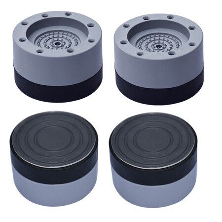 4pcs Foot Pad Shockproof Rubber Washing Machine Mat Noise-Dampening Dryer Pad Non-Slip Supplies, 3.5cm