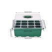 Seed Starter Trays Seedling Tray Kits, 12 Pack Garden Seed Propagator Set for Greenhouse Grow Plant Seed, 12 Cells per Tray