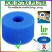 6Pcs for Intex Pure Spa Reusable Washable Foam Hot Tub Filter Cartridge S1 Type Foam Filter Sponge Reusable