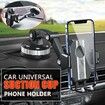 One Button Pop Up Strong Suction Cup Cell Phone Car Mount (Black)