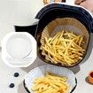 25cm 100p Round Air Fryer LinersBamboo Steamer Liners for Air Fryer Steaming Basket