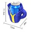 Beer Clothes Winter Warm Cup Cover Beer Bottle Beverage Clip Overcome Winter Warmth Cans Water Cups Down Jackets for Outdoor(Color:Red)