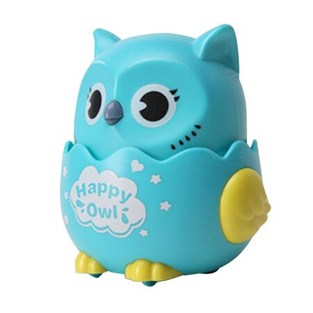 Pressing Owl Toy Pull Back Small and Portable Gift Cute Owl Partner For Kids (Blue)