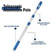 Aluminum Telescopic Swimming Pool Pole Adjustable Life Bar Pool Pole 90cm