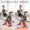 Genki 2-in-1 Folding Exercise X-Bike Magnetic Upright Recumbent Spin Bicycle with LCD and Magnetic Resistance