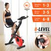 Genki 2-in-1 Folding Exercise X-Bike Magnetic Upright Recumbent Spin Bicycle with LCD and Magnetic Resistance