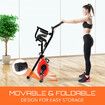 Genki 2-in-1 Folding Exercise X-Bike Magnetic Upright Recumbent Spin Bicycle with LCD and Magnetic Resistance