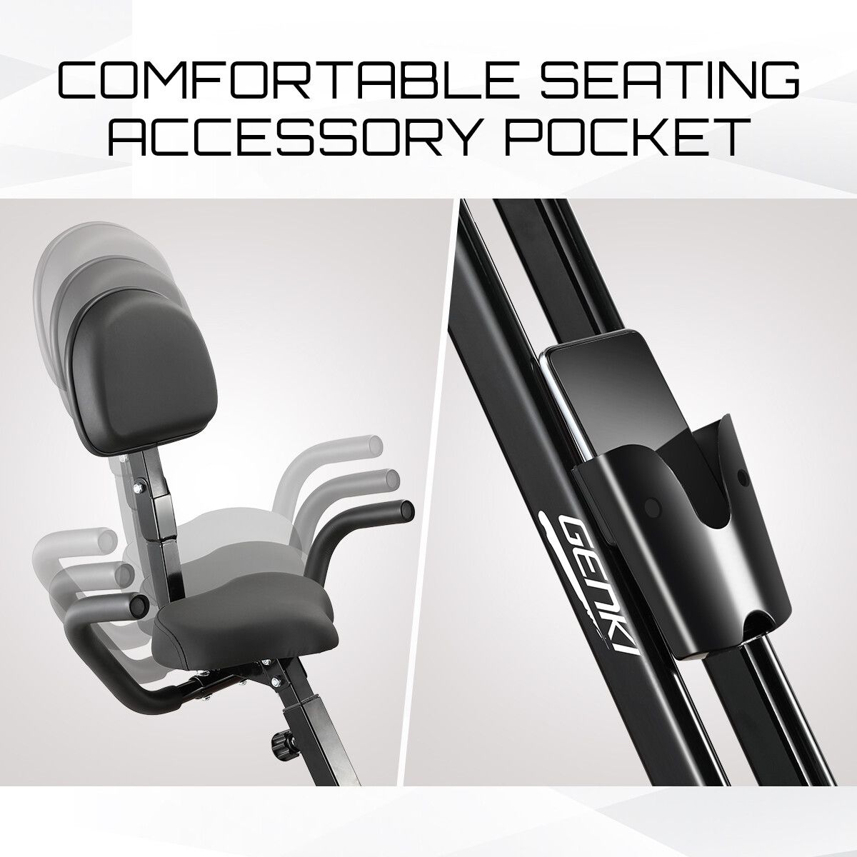 Genki 2in1 Folding Exercise XBike Upright Recumbent Spin